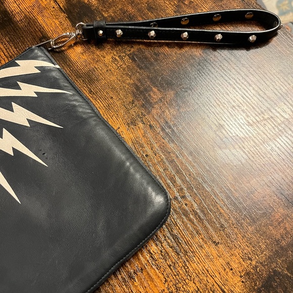 Neil Barrett lightning bolt clutch/wristlet. - Picture 2 of 4